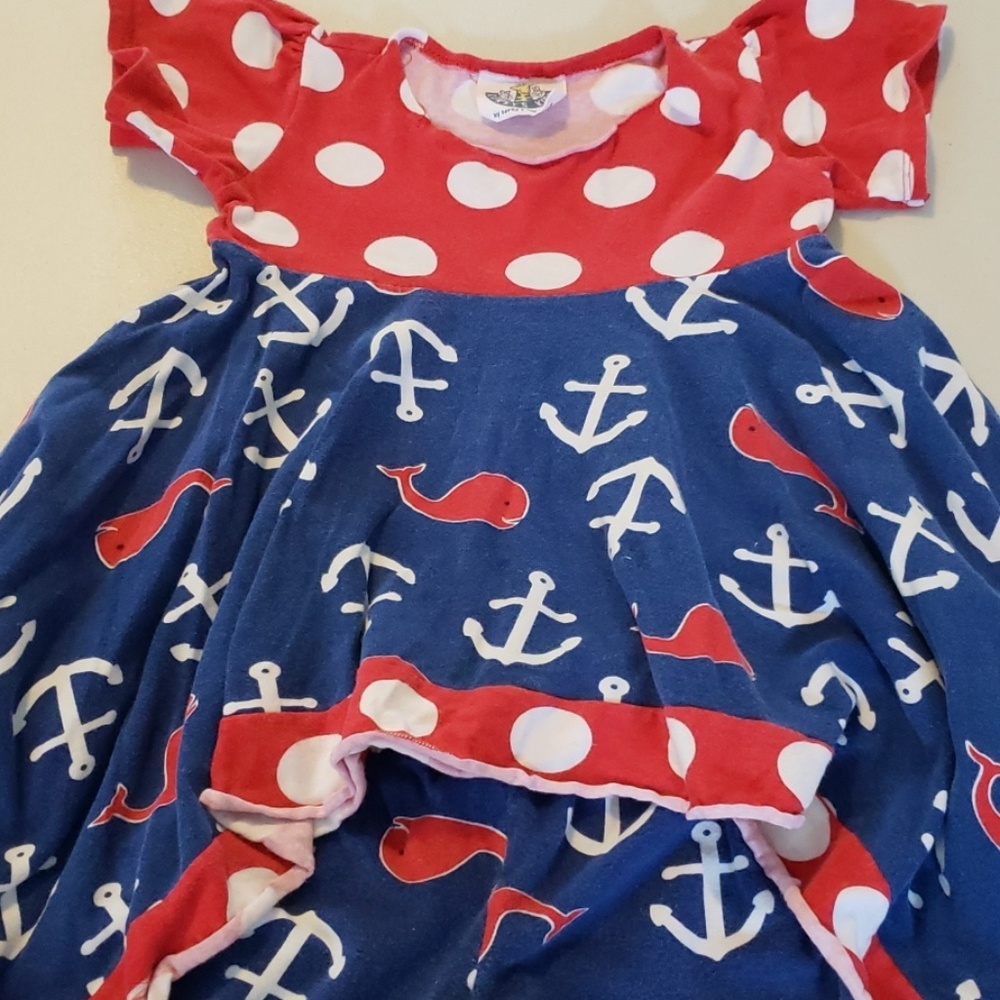 Anchors away with this fun sporty girls two peice